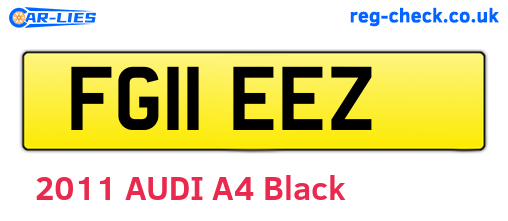 FG11EEZ are the vehicle registration plates.