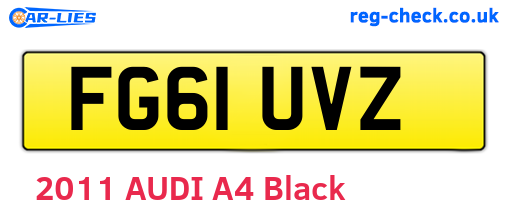FG61UVZ are the vehicle registration plates.