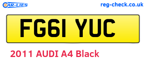 FG61YUC are the vehicle registration plates.