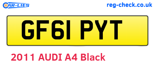 GF61PYT are the vehicle registration plates.