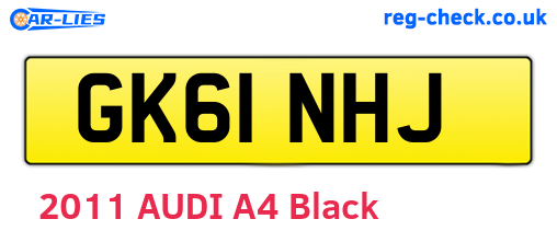 GK61NHJ are the vehicle registration plates.