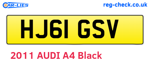 HJ61GSV are the vehicle registration plates.