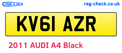 KV61AZR are the vehicle registration plates.