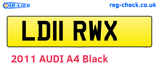 LD11RWX are the vehicle registration plates.