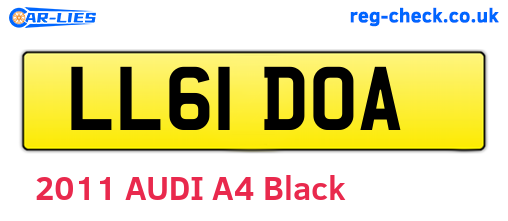 LL61DOA are the vehicle registration plates.