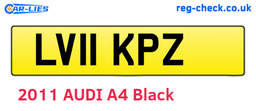 LV11KPZ are the vehicle registration plates.