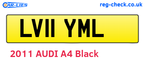LV11YML are the vehicle registration plates.
