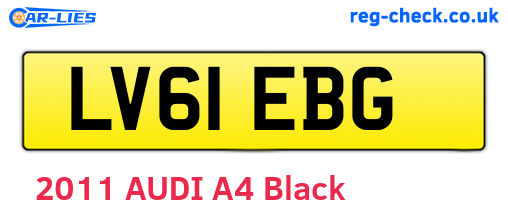 LV61EBG are the vehicle registration plates.