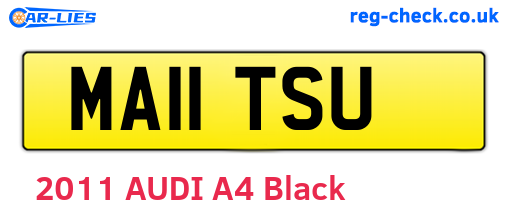 MA11TSU are the vehicle registration plates.