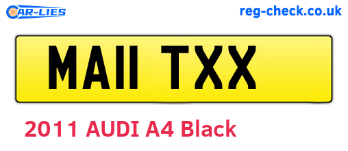 MA11TXX are the vehicle registration plates.