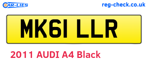 MK61LLR are the vehicle registration plates.