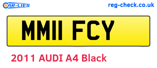 MM11FCY are the vehicle registration plates.
