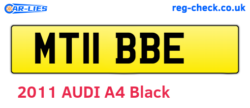 MT11BBE are the vehicle registration plates.