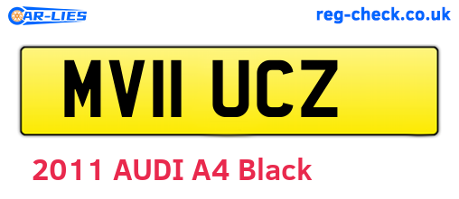 MV11UCZ are the vehicle registration plates.