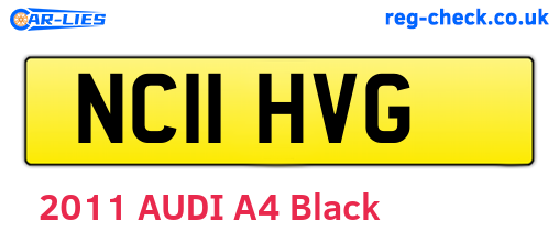 NC11HVG are the vehicle registration plates.