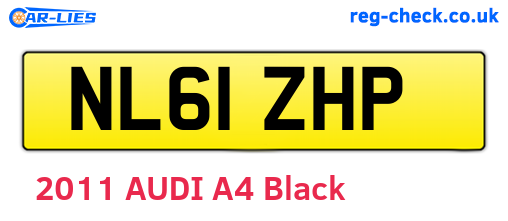 NL61ZHP are the vehicle registration plates.