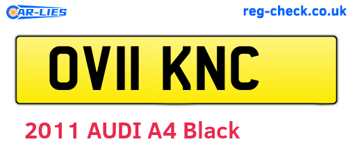 OV11KNC are the vehicle registration plates.