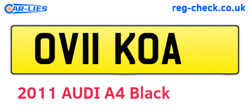 OV11KOA are the vehicle registration plates.
