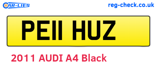 PE11HUZ are the vehicle registration plates.