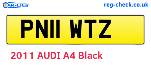 PN11WTZ are the vehicle registration plates.