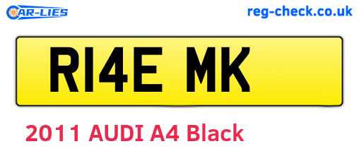 R14EMK are the vehicle registration plates.