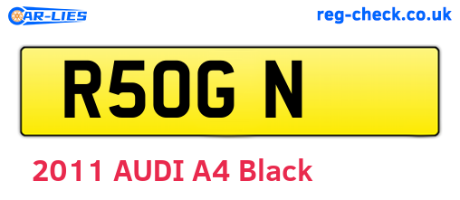 R5OGN are the vehicle registration plates.