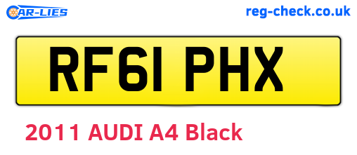 RF61PHX are the vehicle registration plates.