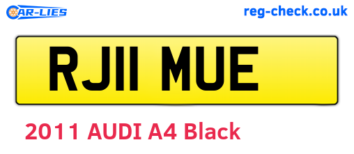 RJ11MUE are the vehicle registration plates.
