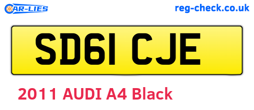 SD61CJE are the vehicle registration plates.