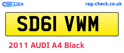 SD61VWM are the vehicle registration plates.