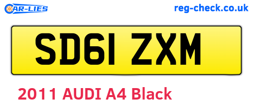 SD61ZXM are the vehicle registration plates.