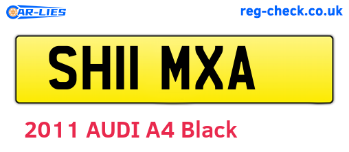 SH11MXA are the vehicle registration plates.