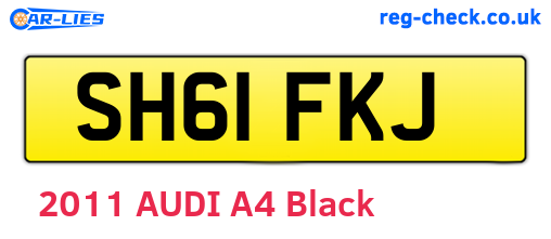 SH61FKJ are the vehicle registration plates.