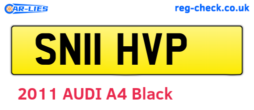 SN11HVP are the vehicle registration plates.