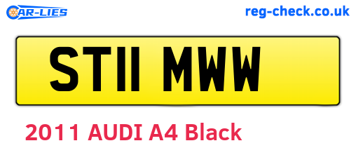 ST11MWW are the vehicle registration plates.