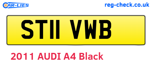ST11VWB are the vehicle registration plates.
