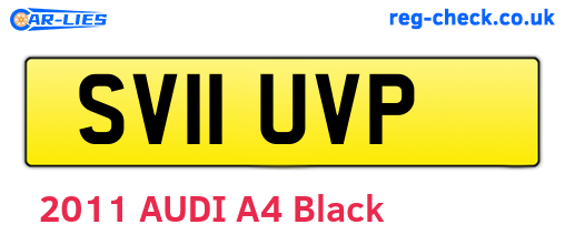 SV11UVP are the vehicle registration plates.