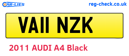VA11NZK are the vehicle registration plates.