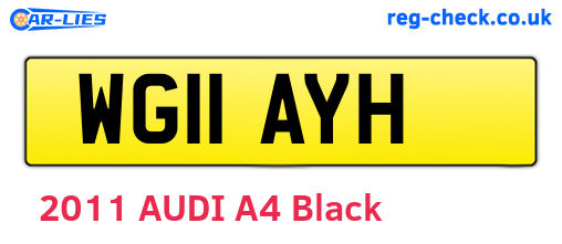 WG11AYH are the vehicle registration plates.