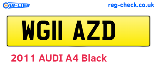 WG11AZD are the vehicle registration plates.