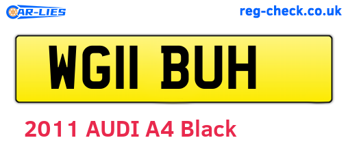 WG11BUH are the vehicle registration plates.