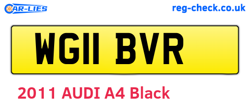 WG11BVR are the vehicle registration plates.