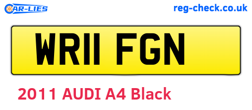WR11FGN are the vehicle registration plates.