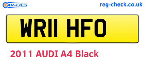 WR11HFO are the vehicle registration plates.