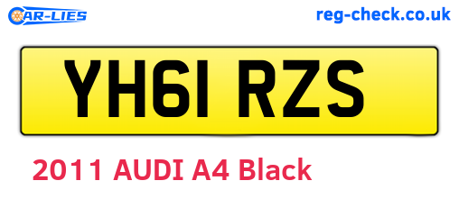 YH61RZS are the vehicle registration plates.