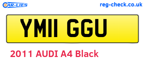 YM11GGU are the vehicle registration plates.