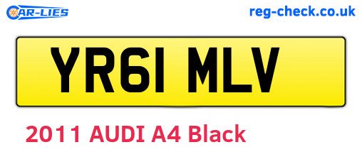 YR61MLV are the vehicle registration plates.