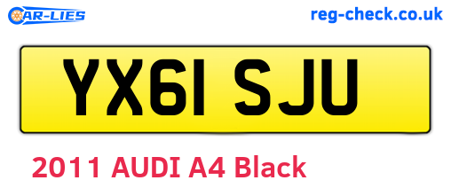 YX61SJU are the vehicle registration plates.