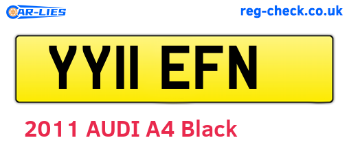 YY11EFN are the vehicle registration plates.
