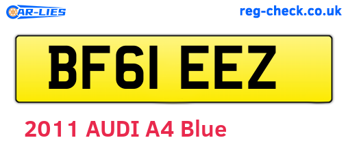 BF61EEZ are the vehicle registration plates.